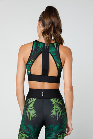 LEAVES PRINT PATENT NERO