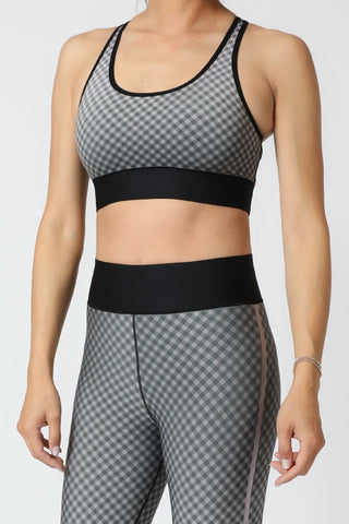 Get It Fast 3D GINGHAM TERRAIN BRA SILK