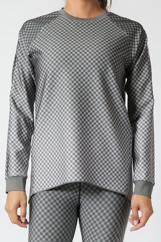 Get It Fast 3D GINGHAM CAPELLA TOP SILK BONDED