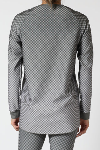 Get It Fast 3D GINGHAM CAPELLA TOP SILK BONDED