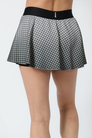 Get It Fast 3D GINGHAM SPEED FLOUNCE TENNIS SKIRT SILK