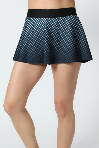 Get It Fast 3D GINGHAM SPEED FLOUNCE TENNIS SKIRT SILK