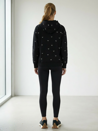 Full Swarovski Butterfly Fleece Hoodie Sweatshirt